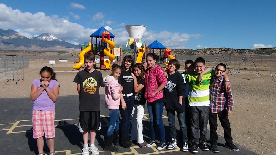 students on a playground